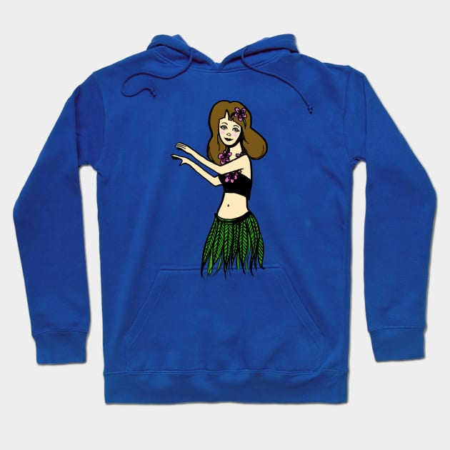 Dancing Hula Girl: Happy Hawaii Hoodie by Tessa McSorley